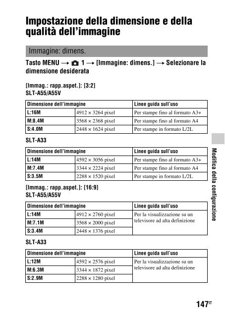 Sony SLT-A33 - SLT-A33 Consignes d&rsquo;utilisation Italien