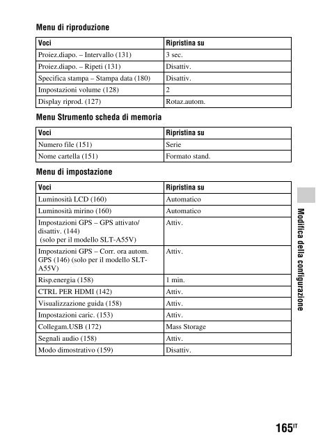 Sony SLT-A33 - SLT-A33 Consignes d&rsquo;utilisation Italien