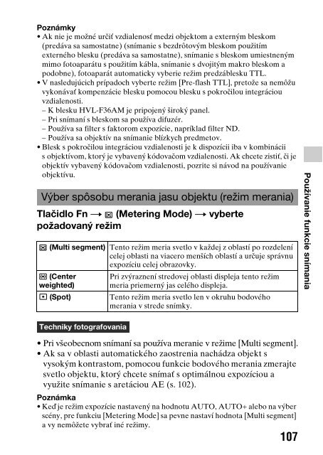 Sony SLT-A33 - SLT-A33 Consignes d&rsquo;utilisation Slovaque