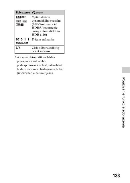 Sony SLT-A33 - SLT-A33 Consignes d&rsquo;utilisation Slovaque