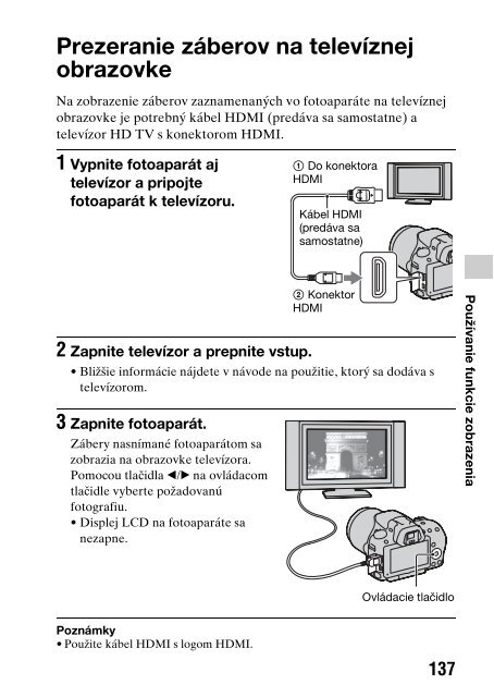 Sony SLT-A33 - SLT-A33 Consignes d&rsquo;utilisation Slovaque