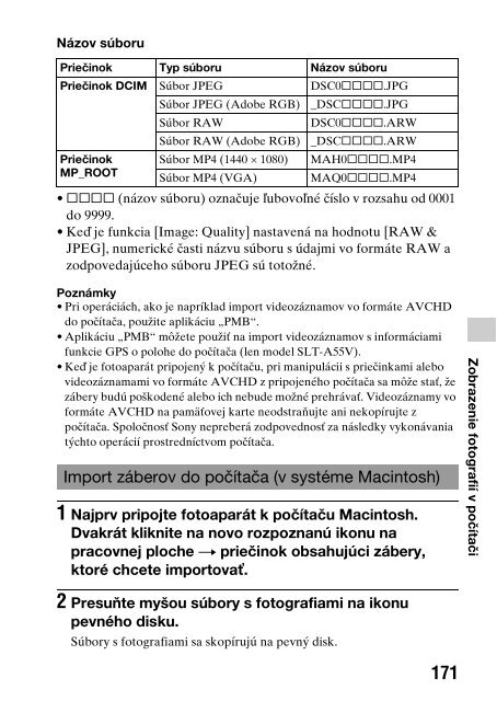 Sony SLT-A33 - SLT-A33 Consignes d&rsquo;utilisation Slovaque