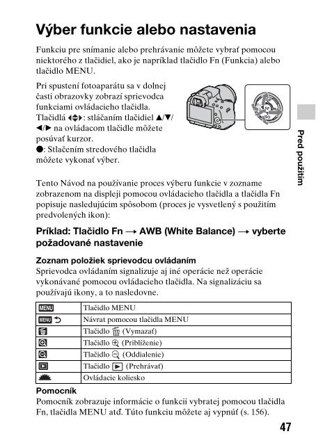 Sony SLT-A33 - SLT-A33 Consignes d&rsquo;utilisation Slovaque