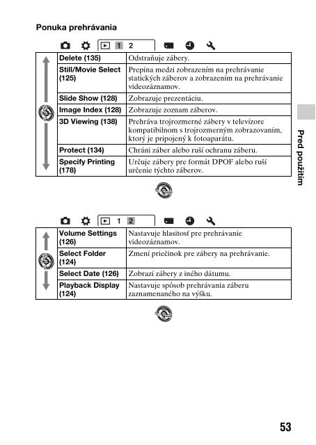 Sony SLT-A33 - SLT-A33 Consignes d&rsquo;utilisation Slovaque