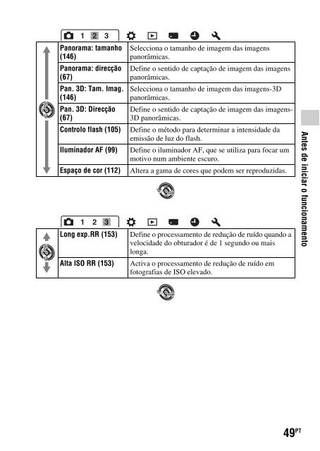 Sony SLT-A33 - SLT-A33 Consignes d&rsquo;utilisation Portugais