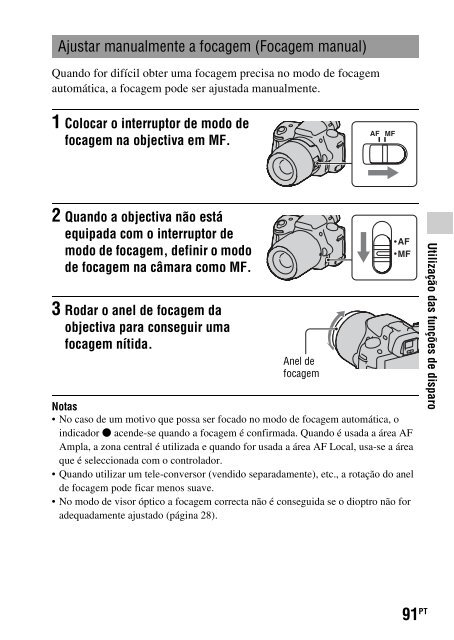 Sony SLT-A33 - SLT-A33 Consignes d&rsquo;utilisation Portugais