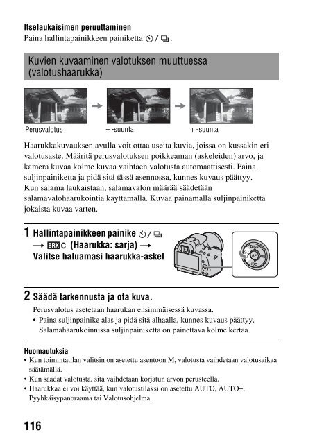 Sony SLT-A33 - SLT-A33 Consignes d&rsquo;utilisation Finlandais