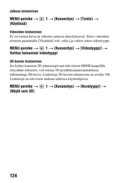 Sony SLT-A33 - SLT-A33 Consignes d&rsquo;utilisation Finlandais