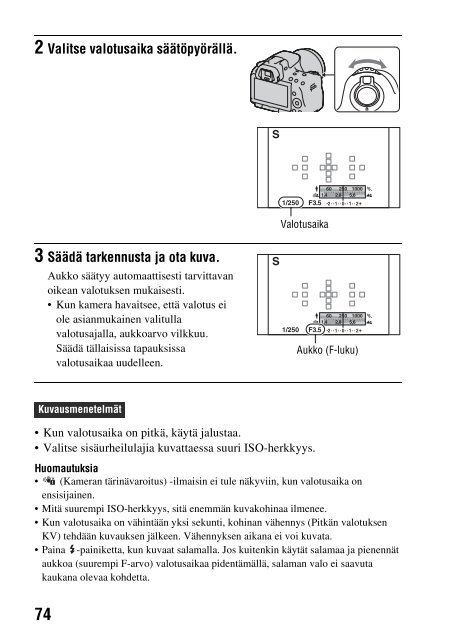 Sony SLT-A33 - SLT-A33 Consignes d&rsquo;utilisation Finlandais