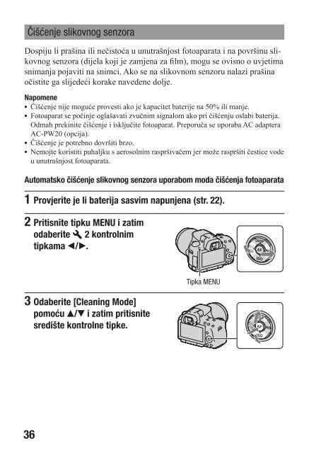 Sony SLT-A33 - SLT-A33 Mode d'emploi Croate