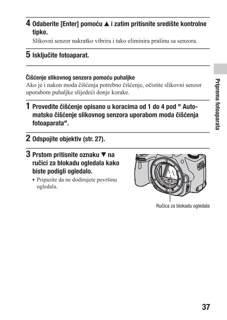 Sony SLT-A33 - SLT-A33 Mode d'emploi Croate