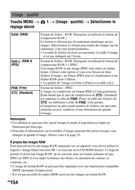 Sony SLT-A33 - SLT-A33 Consignes d&rsquo;utilisation Fran&ccedil;ais