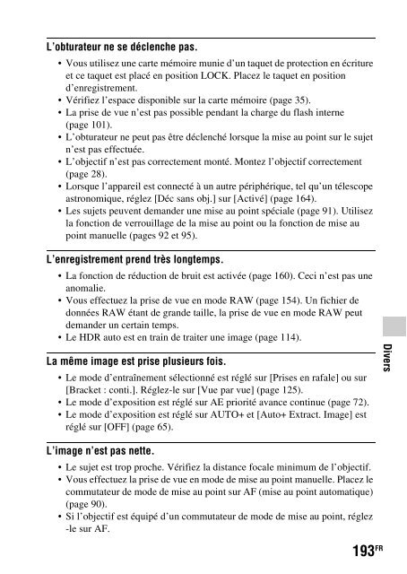 Sony SLT-A33 - SLT-A33 Consignes d&rsquo;utilisation Fran&ccedil;ais