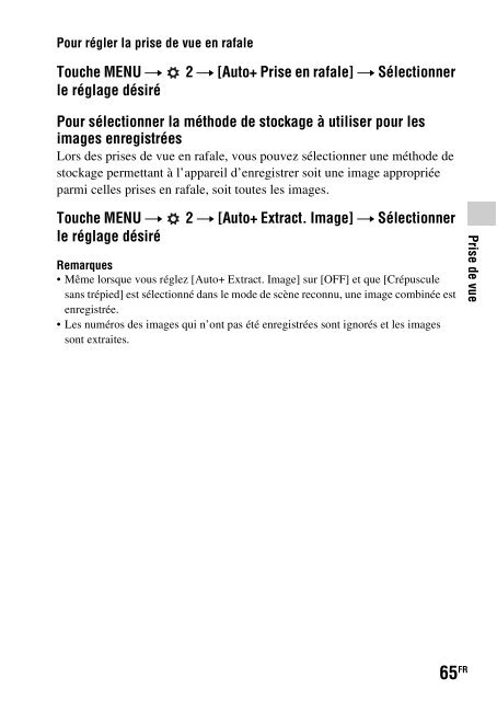 Sony SLT-A33 - SLT-A33 Consignes d&rsquo;utilisation Fran&ccedil;ais