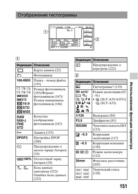 Sony SLT-A33 - SLT-A33 Consignes d&rsquo;utilisation Russe