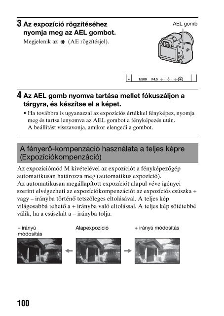 Sony SLT-A33 - SLT-A33 Consignes d&rsquo;utilisation Hongrois