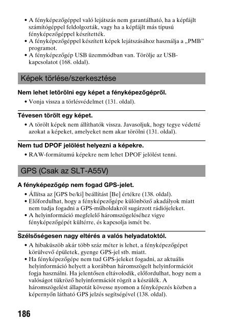 Sony SLT-A33 - SLT-A33 Consignes d&rsquo;utilisation Hongrois