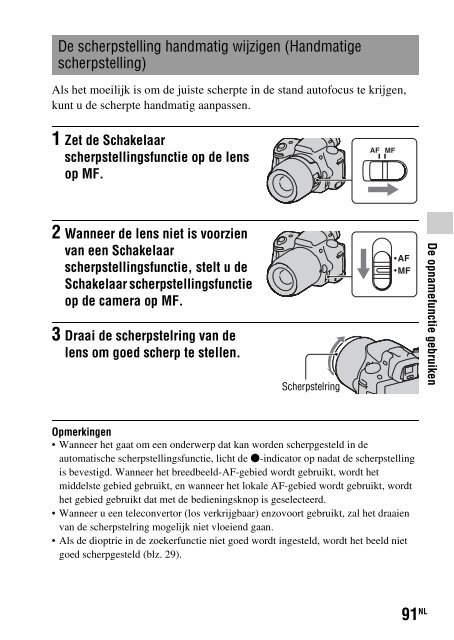 Sony SLT-A33 - SLT-A33 Consignes d&rsquo;utilisation N&eacute;erlandais