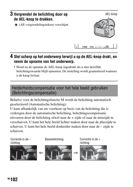 Sony SLT-A33 - SLT-A33 Consignes d&rsquo;utilisation N&eacute;erlandais