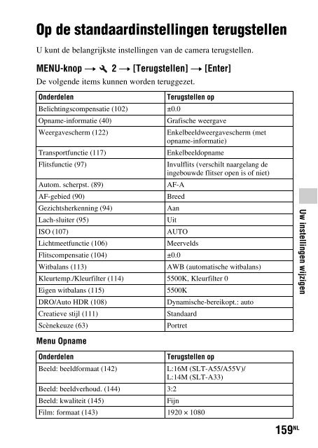 Sony SLT-A33 - SLT-A33 Consignes d&rsquo;utilisation N&eacute;erlandais