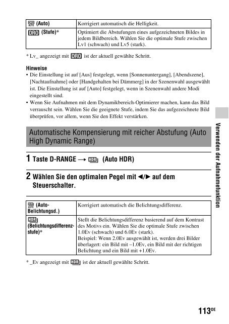 Sony SLT-A33 - SLT-A33 Consignes d&rsquo;utilisation Allemand