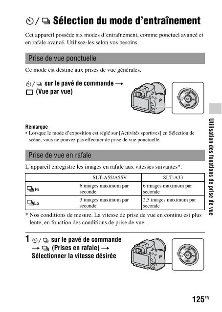 Sony SLT-A33 - SLT-A33 Consignes d&rsquo;utilisation