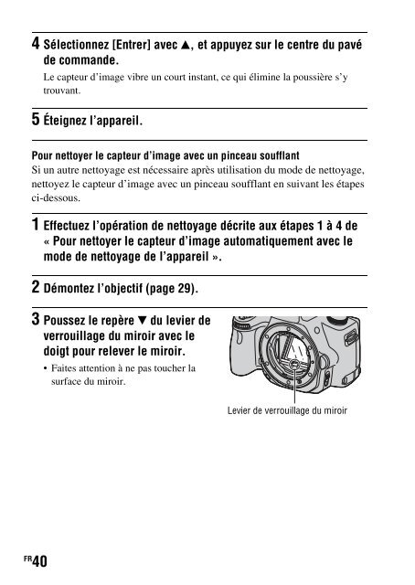 Sony SLT-A33 - SLT-A33 Consignes d&rsquo;utilisation