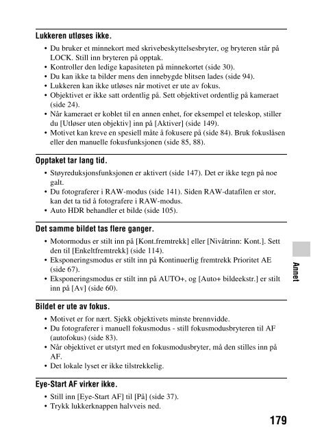 Sony SLT-A33 - SLT-A33 Consignes d&rsquo;utilisation Norv&eacute;gien