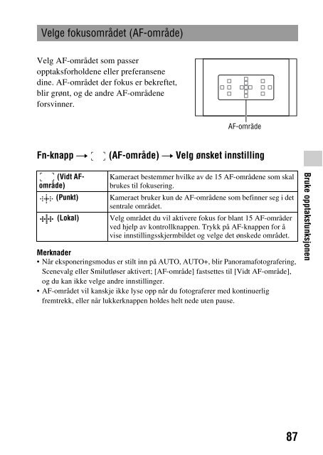 Sony SLT-A33 - SLT-A33 Consignes d&rsquo;utilisation Norv&eacute;gien