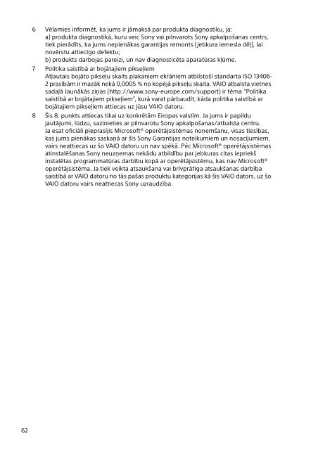 Sony SVE1712T1E - SVE1712T1E Documents de garantie Lituanien
