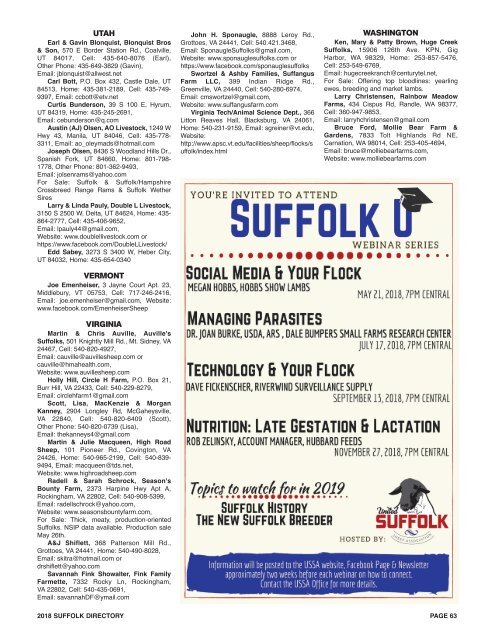 2018 Suffolk Directory