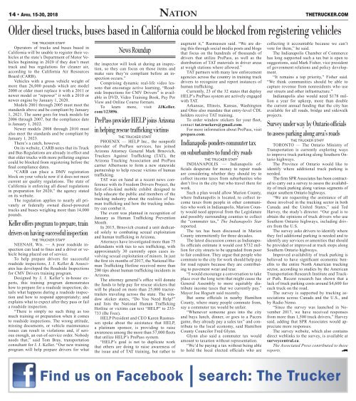 The Trucker Newspaper - April 15, 2018