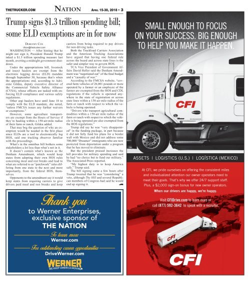 The Trucker Newspaper - April 15, 2018