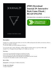 [PDF] Download Journal 29 Interactive Book Game Ebook  READ ONLINE