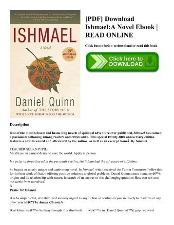[PDF] Download IshmaelA Novel Ebook  READ ONLINE