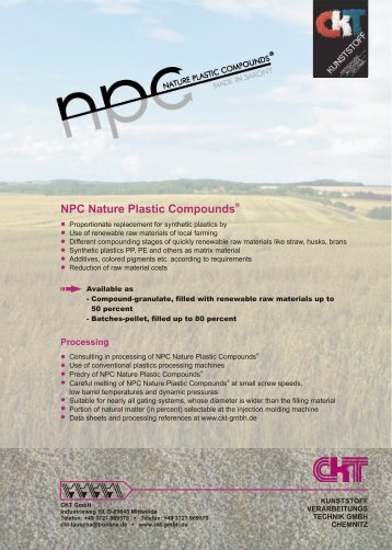 NPC Nature Plastic Compounds - CKT GmbH, Mittweida