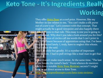 Keto Tone - It&#039;s Ingredients Really Working.output