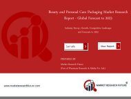 Beauty and Personal Care Packaging Market Research Report - Forecast To 2023