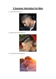 5 Summer Hairstyles For Men