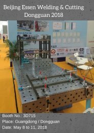 DCT welding tables at Essen Welding & Cutting  08. May to 11. May 2018