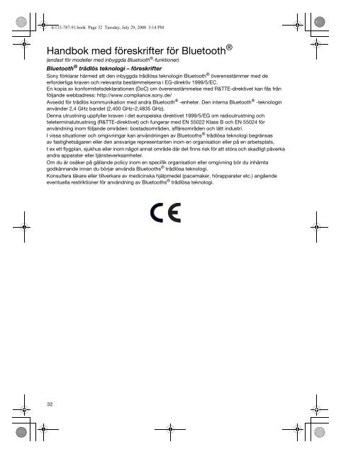 Sony VGN-CS11SR - VGN-CS11SR Documents de garantie Finlandais