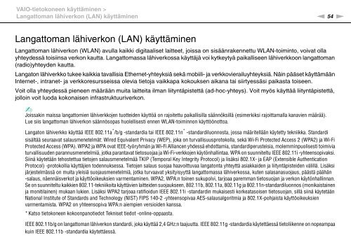 Sony VGN-FW46Z - VGN-FW46Z Mode d'emploi Finlandais