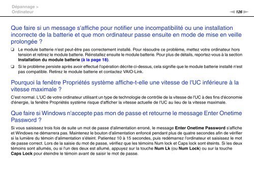 Sony VGN-FW46Z - VGN-FW46Z Mode d'emploi