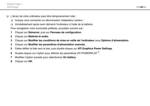 Sony VGN-FW46Z - VGN-FW46Z Mode d'emploi