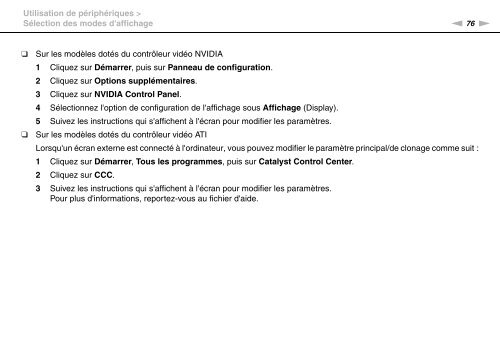 Sony VGN-FW46Z - VGN-FW46Z Mode d'emploi