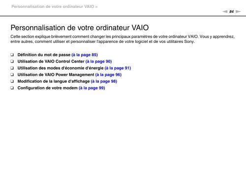 Sony VGN-FW46Z - VGN-FW46Z Mode d'emploi Fran&ccedil;ais