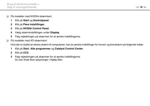 Sony VGN-FW46Z - VGN-FW46Z Mode d'emploi Danois