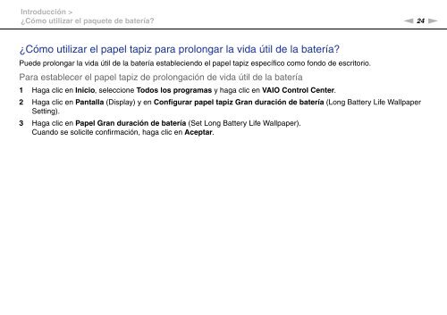 Sony VGN-FW46Z - VGN-FW46Z Mode d'emploi Espagnol