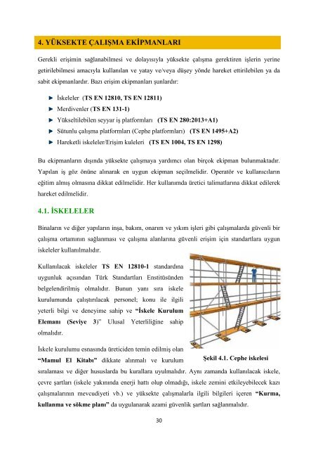 Yapı işlerinde yüksekte çalışmalarda isg uygulama rehberi