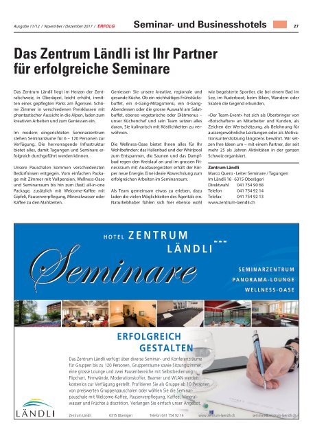 Erfolg_Ausgabe Nr. 11-12 - Nov/Dez 2017